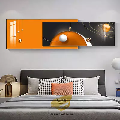 Tranh treo tường vải Canvas phòng ngủ khách sạn 150X60-150X50 cm P/N: AZ2-0004-KN-CANVAS-150X60-150X50